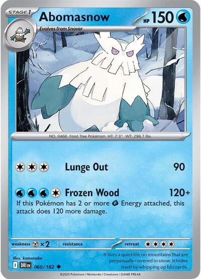 2025 Pokemon: SV10: Destined Rivals (DRI) - Abomasnow (#060/182, Uncommon) (, Near Mint)