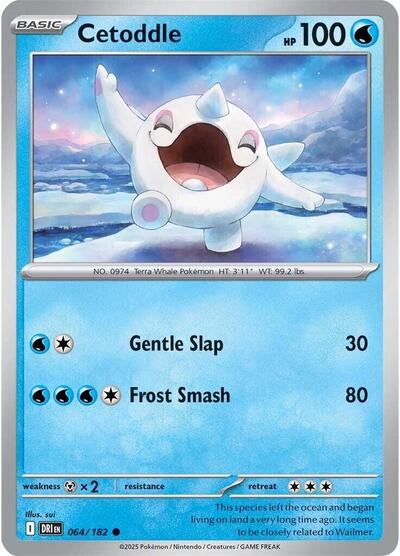 2025 Pokemon: SV10: Destined Rivals (DRI) - Cetoddle (#064/182, Common) (, Near Mint)