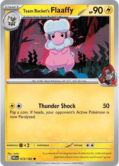 2025 Pokemon: SV10: Destined Rivals (DRI) - Team Rockets Flaaffy (#073/182, Common) (, Near Mint)