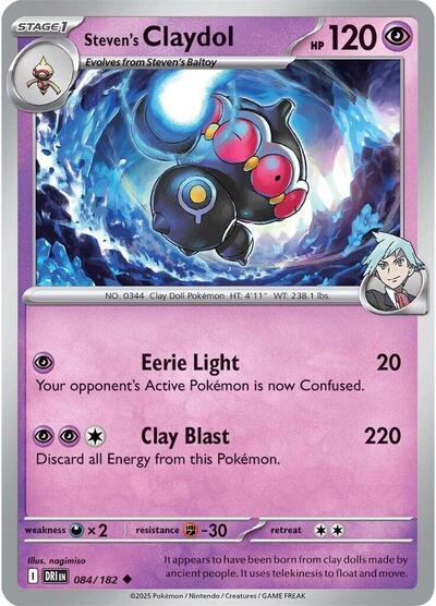 2025 Pokemon: SV10: Destined Rivals (DRI) - Stevens Claydol (#084/182, Uncommon) (, Near Mint)