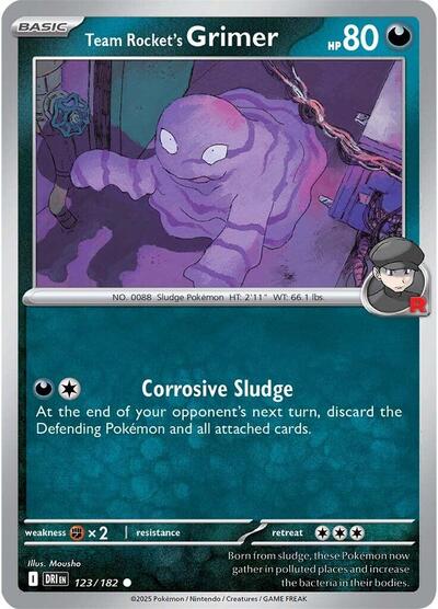 2025 Pokemon: SV10: Destined Rivals (DRI) - Team Rockets Grimer (#123/182, Common) (, Near Mint)