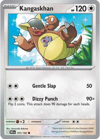 2025 Pokemon: SV10: Destined Rivals (DRI) - Kangaskhan 151 182 (#151/182, Common) (, Near Mint)