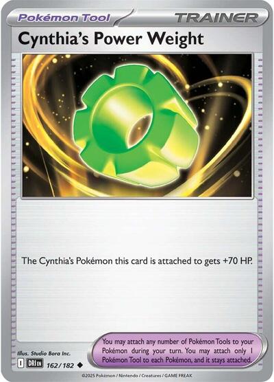 2025 Pokemon: SV10: Destined Rivals (DRI) - Cynthias Power Weight (#162/182, Uncommon) (, Near Mint)