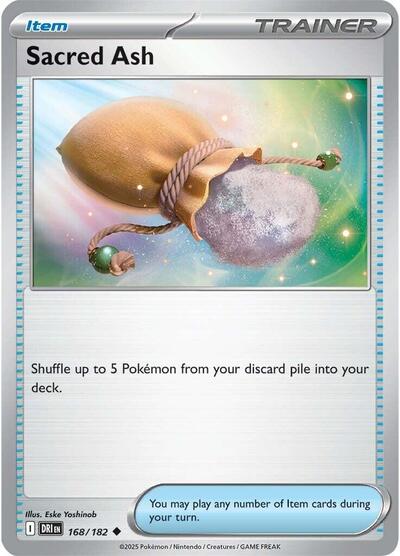 2025 Pokemon: SV10: Destined Rivals (DRI) - Sacred Ash (#168/182, Uncommon) (, Near Mint)