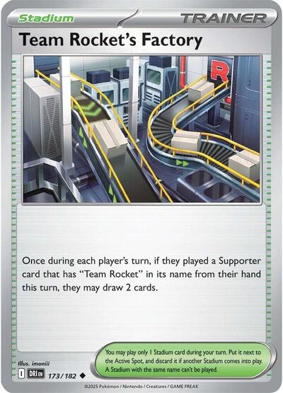 2025 Pokemon: SV10: Destined Rivals (DRI) - Team Rockets Factory (#173/182, Uncommon) (, Near Mint)