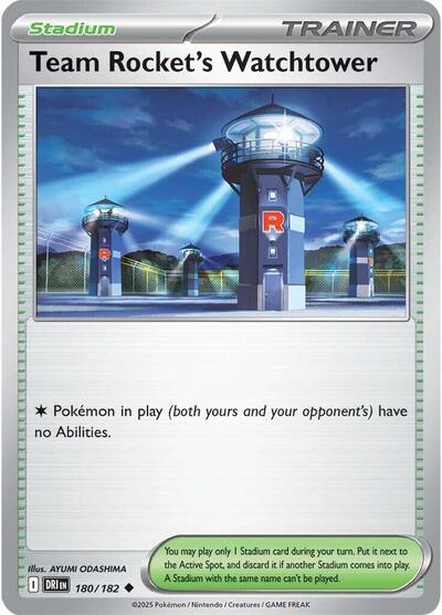 2025 Pokemon: SV10: Destined Rivals (DRI) - Team Rockets Watchtower (#180/182, Uncommon) (, Near Mint)