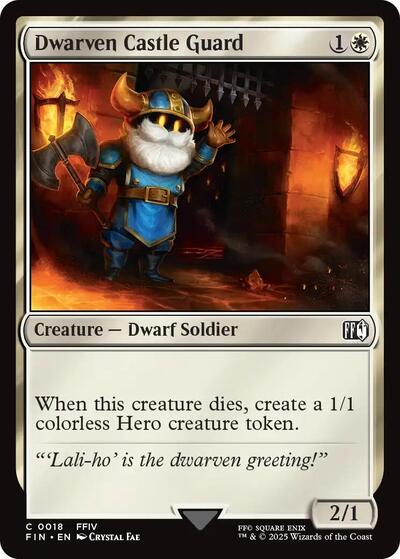 2025 Magic: The Gathering: FINAL FANTASY (FIN) - Dwarven Castle Guard (#18, Common) (, Near Mint)