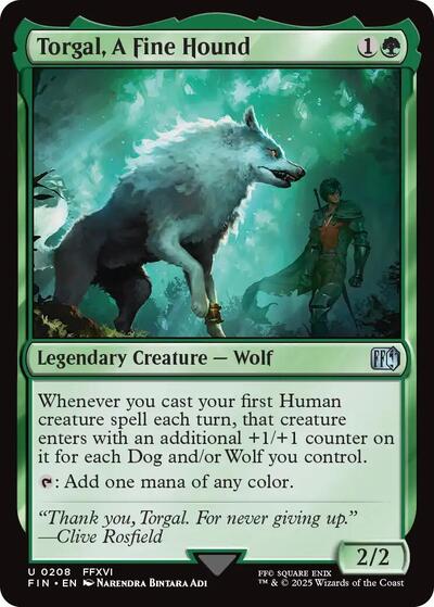 2025 Magic: The Gathering: FINAL FANTASY (FIN) - Torgal A Fine Hound (#208, Uncommon)