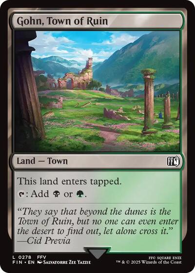 2025 Magic: The Gathering: FINAL FANTASY (FIN) - Gohn Town of Ruin (#278, Land) (, Near Mint)