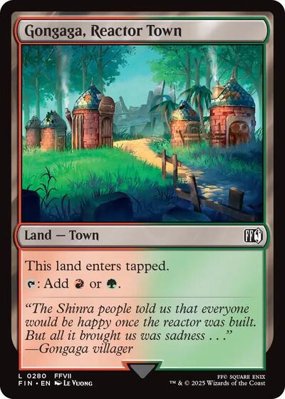 2025 Magic: The Gathering: FINAL FANTASY (FIN) - Gongaga Reactor Town (#280, Land) (, Near Mint)