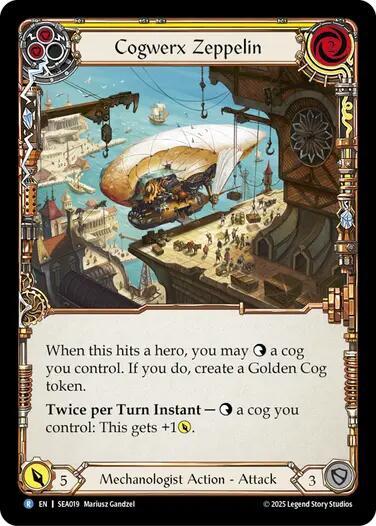 2025 Flesh and Blood TCG: High Seas () - Cogwerx Zeppelin Yellow (#SEA019, Rare) (, Near Mint)