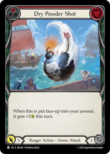 2025 Flesh and Blood TCG: High Seas () - Dry Powder Shot (#SEA106, Common) (Rainbow Foil, Near Mint)