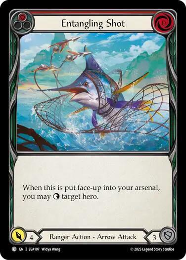 2025 Flesh and Blood TCG: High Seas () - Entangling Shot (#SEA107, Common) (Rainbow Foil, Near Mint)