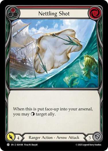 2025 Flesh and Blood TCG: High Seas () - Nettling Shot (#SEA108, Common) (Rainbow Foil, Near Mint)