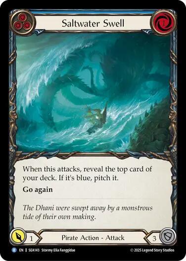 2025 Flesh and Blood TCG: High Seas () - Saltwater Swell Blue (#SEA143, Rare) (, Near Mint)