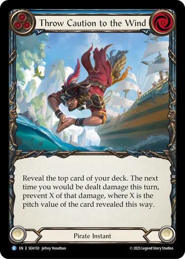 2025 Flesh and Blood TCG: High Seas () - Throw Caution to the Wind (#SEA150, Rare) (, Near Mint)