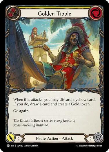 2025 Flesh and Blood TCG: High Seas () - Golden Tipple Yellow (#SEA160, Common)