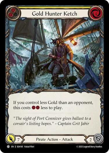 2025 Flesh and Blood TCG: High Seas () - Gold Hunter Ketch (#SEA165, Common) (Rainbow Foil, Near Mint)