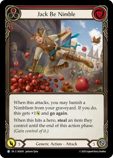 2025 Flesh and Blood TCG: High Seas () - Jack Be Nimble (#SEA201, Rare) (, Near Mint)