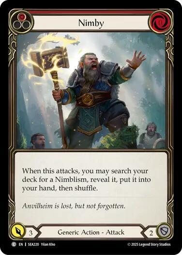 2025 Flesh and Blood TCG: High Seas () - Nimby Red (#SEA220, Common) (Rainbow Foil, Near Mint)