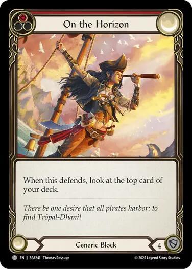 2025 Flesh and Blood TCG: High Seas () - On the Horizon Red (#SEA241, Common) (Rainbow Foil, Near Mint)