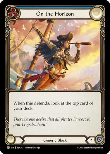 2025 Flesh and Blood TCG: High Seas () - On the Horizon Blue (#SEA243, Common) (Rainbow Foil, Near Mint)