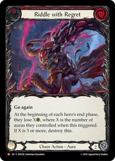 2025 Flesh and Blood TCG: High Seas () - Riddle with Regret (#SEA256, Majestic) (, Near Mint)