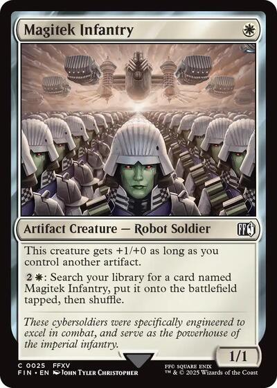 2025 Magic: The Gathering: FINAL FANTASY (FIN) - Magitek Infantry (#25, Common) (, Near Mint)