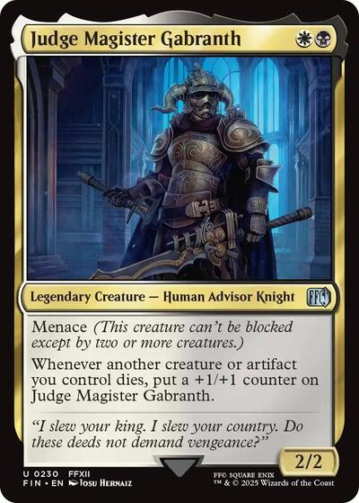 2025 Magic: The Gathering: FINAL FANTASY (FIN) - Judge Magister Gabranth (#230, Uncommon) (, Near Mint)