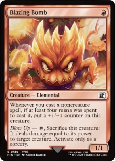 2025 Magic: The Gathering: FINAL FANTASY (FIN) - Blazing Bomb (#130, Common) (, Near Mint)