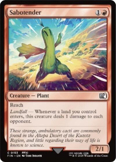2025 Magic: The Gathering: FINAL FANTASY (FIN) - Sabotender (#153, Common) (, Near Mint)