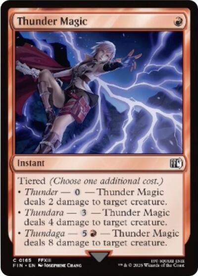 2025 Magic: The Gathering: FINAL FANTASY (FIN) - Thunder Magic (#165, Common) (, Near Mint)