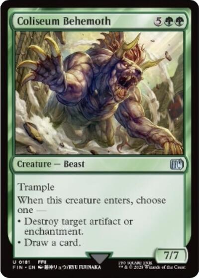 2025 Magic: The Gathering: FINAL FANTASY (FIN) - Coliseum Behemoth (#181, Uncommon) (, Near Mint)