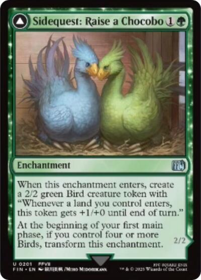 2025 Magic: The Gathering: FINAL FANTASY (FIN) - Sidequest Raise a Chocobo (#201, Uncommon) (, Near Mint)
