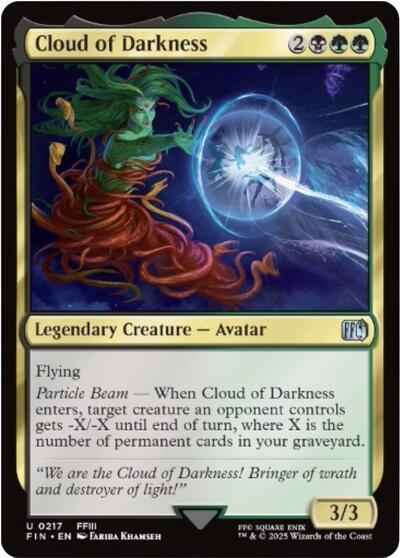 2025 Magic: The Gathering: FINAL FANTASY (FIN) - Cloud of Darkness (#217, Uncommon) (, Near Mint)