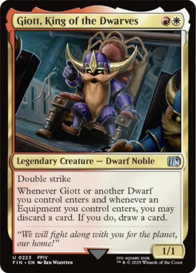 2025 Magic: The Gathering: FINAL FANTASY (FIN) - Giott King of the Dwarves (#223, Uncommon) (, Near Mint)