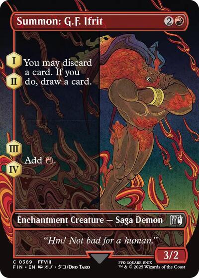 2025 Magic: The Gathering: FINAL FANTASY (FIN) - Summon GF Ifrit Borderless (#369, Common) (, Near Mint)