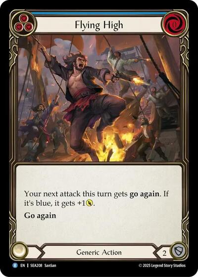 2025 Flesh and Blood TCG: High Seas () - Flying High Blue (#SEA208, Rare) (, Near Mint)