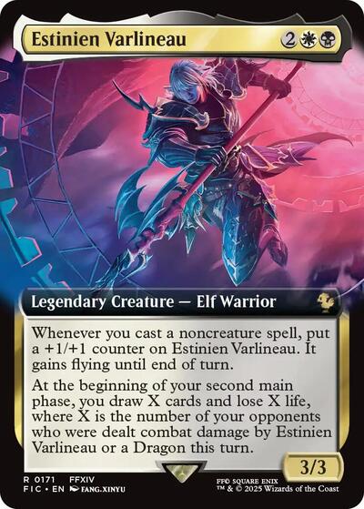 2025 Magic: The Gathering: Commander: FINAL FANTASY (FIC) - Estinien Varlineau Extended Art (#171, Rare) (, Near Mint)