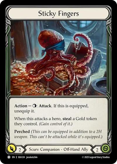 2025 Flesh and Blood TCG: High Seas () - Sticky Fingers Treasure Island (#SEA124//SEA247, None) (, Near Mint)
