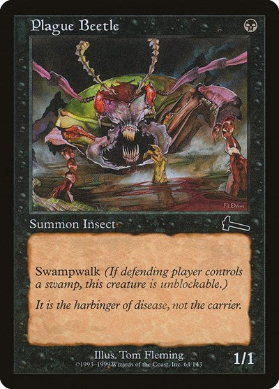 1999 Magic: The Gathering: Urza's Legacy (ULG) - Plague Beetle (#64, Common) (, Lightly Played)