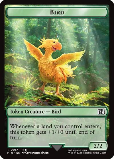 2025 Magic: The Gathering: FINAL FANTASY (FIN) - Bird 0017 Wizard 0015 Double Sided Token (#17 // 15, T) (, Near Mint)
