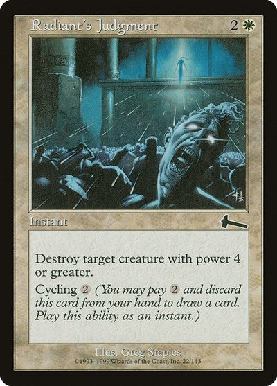 1999 Magic: The Gathering: Urza's Legacy (ULG) - Radiants Judgment (#22, Common) (, Near Mint)