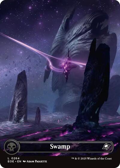 2025 Magic: The Gathering: Edge of Eternities (EOE) - Swamp 0264 Borderless (#264, Land) (, Near Mint)