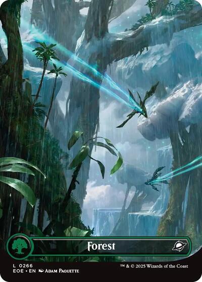 2025 Magic: The Gathering: Edge of Eternities (EOE) - Forest 0266 Borderless (#266, Land)