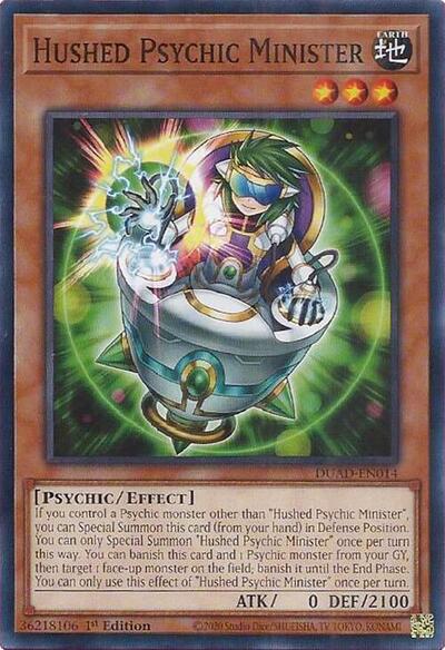 2025 YuGiOh: Duelist's Advance (DUAD) - Hushed Psychic Minister (#DUAD-EN014, Common) (1st Edition, Near Mint)