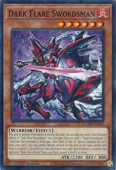 2025 YuGiOh: Duelist's Advance (DUAD) - Dark Flare Swordsman (#DUAD-EN019, Common) (1st Edition, Near Mint)