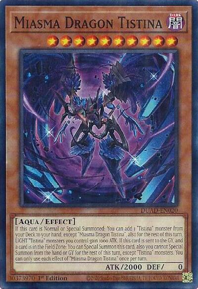 2025 YuGiOh: Duelist's Advance (DUAD) - Miasma Dragon Tistina (#DUAD-EN020, Common) (1st Edition, Near Mint)