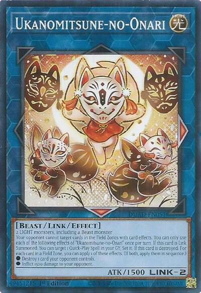 2025 YuGiOh: Duelist's Advance (DUAD) - Ukanomitsune no Onari (#DUAD-EN051, Common) (1st Edition, Near Mint)