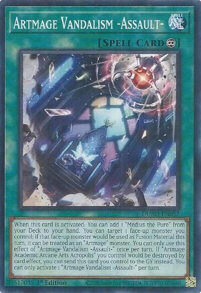 2025 YuGiOh: Duelist's Advance (DUAD) - Artmage Vandalism Assault (#DUAD-EN057, Common) (1st Edition, Near Mint)